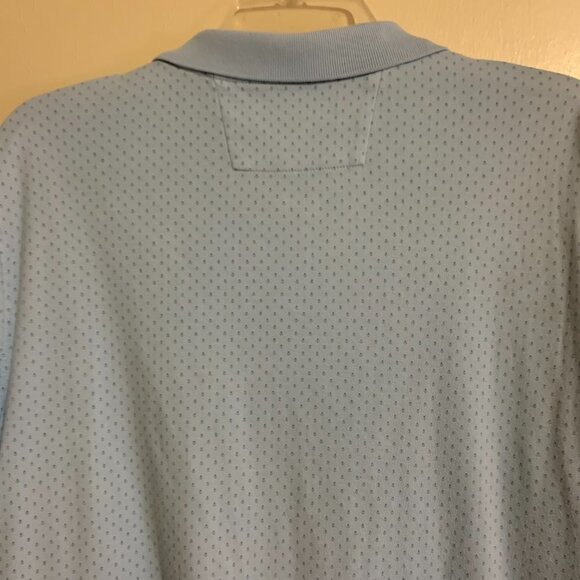 Banana Republic Microprint Cerulean Blue Short Sleeve Dress Polo. Size XL - Picture 8 of 8